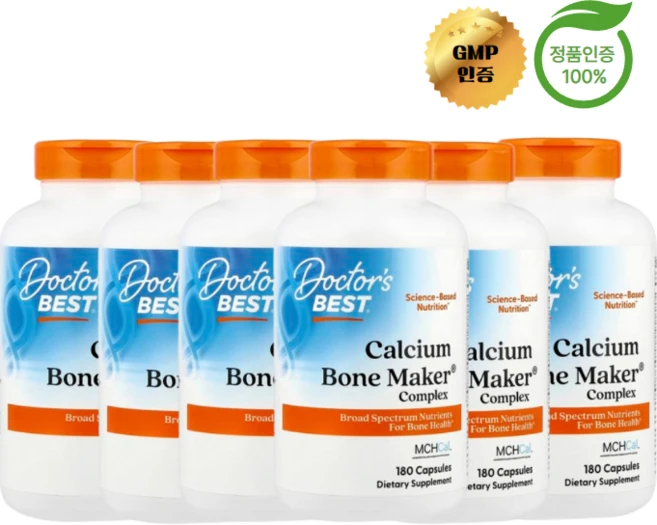 닥터스 베스트 6개X 칼슘 뼈 제조기 복합물 Calcium Bone Marker 180정, 6개 - 쿠팡