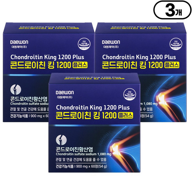 [본사직영] 대원제약 콘드로이친 킹 1200 플러스 콘드킹, 3박스, 60정