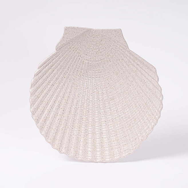 온도아리아 가리비접시 브런치 파스타 플레이팅 그릇 대형, 아이보리