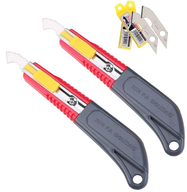 디와이툴즈 아크릴 절단 나이프 커터칼 유리 플라스틱 겸용 스테인리스 블레이드 포함, 2팩