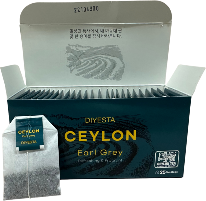 디예스타 실론 얼그레이 티백, 4박스, 25개입, 2g