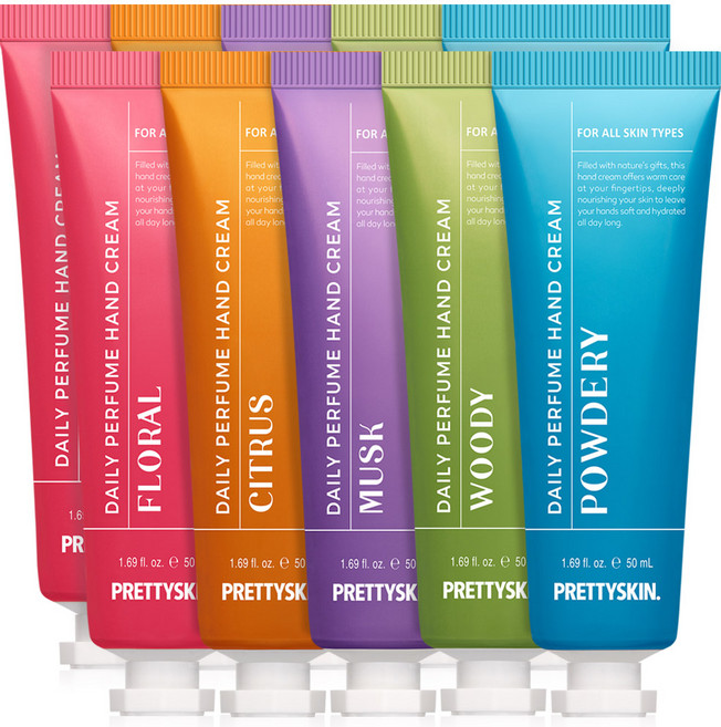 프리티스킨 데일리 퍼퓸 핸드크림 5종, 10개, 50ml