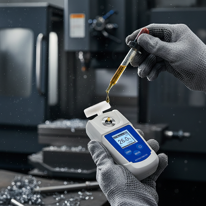 KB1620201 농도계자동(수용성절삭유) HANDO-농도계 N-1N Brix 0-32% 0.2%Brix ±0.2% ATC 270g 1 EA, 1개