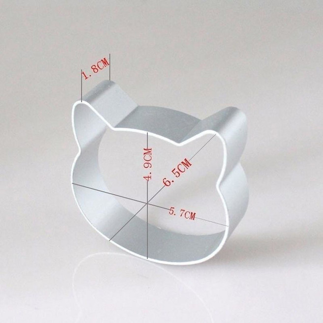 스테인레스 스틸 고양이 모양 케이크 금형 DIY 퐁당 쿠키 커터 베이킹 도구, 2PCS
