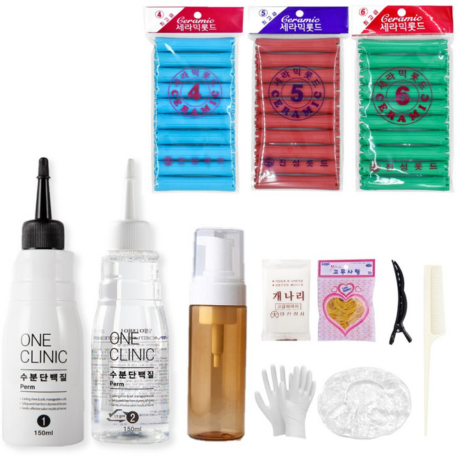 마이홈살롱 남자 셀프펌 파마세트, 1개, 내츄럴웨이브(4,5,6호)