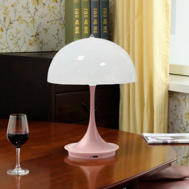 히즈엔 3톤 변환 머쉬룸 무선 무드등, 핑크