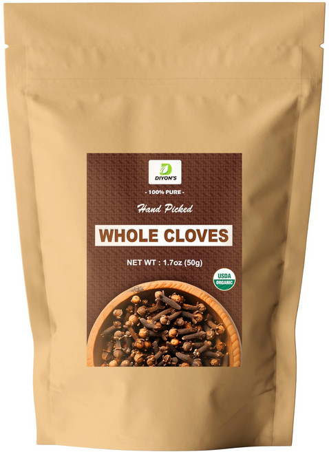 유기농 통 정향 1.7온스 (스탠드업 재밀봉 파우치) Organic Whole Cloves 1.7 oz (stand up resealable pouch)