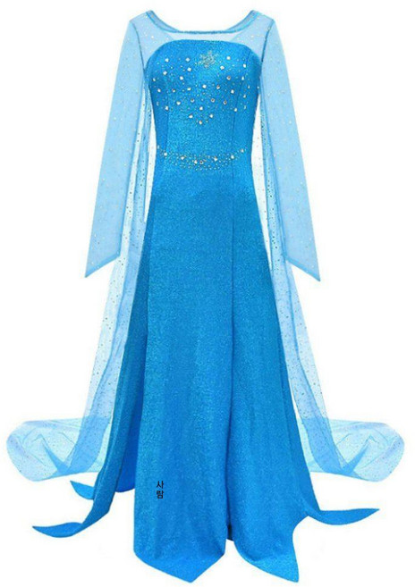 신형 성인 엘사 코스프레 공주 드레스 겨울왕국 여왕 코스튬 퍼포먼스 무대 의상