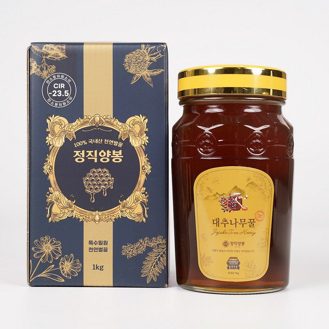 정직양봉 순수 꽃꿀 대추나무꿀 벌꿀, 1개, 1kg