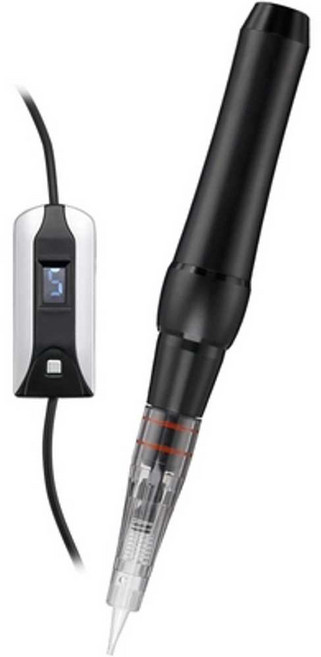 반영구 문신 기계 디지털 두피 색소 올인원 소형, 1개, (블랙)프리바늘+칼라소재