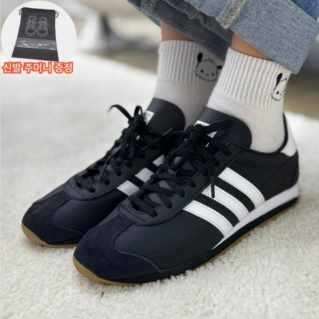 [국내매장정품] 아디다스 운동화 컨트리 OG 오리지널 블랙 데일리 스니커즈 +신발주머니 증정