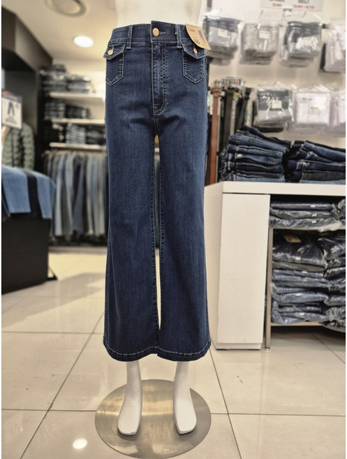 뱅뱅 봄 여름 라인이 예쁜 여성 루즈핏 앞포켓 스판 청바지 NQL147