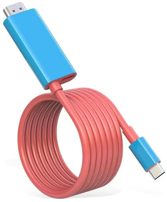 스위치 1 2 호스트 프로젝션 케이블 HD 범용 4K/144HZ 비디오 ROG ALLY 변환, 05 blue