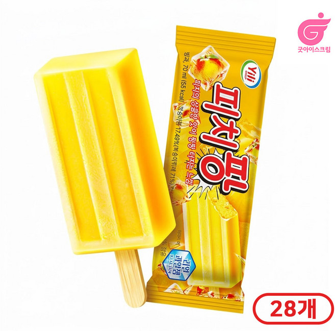 복숭아 막대 아이스크림 피치팡, 28개, 70ml