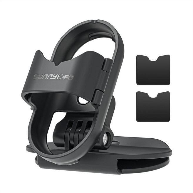 SUNNYLIFE Insta360 GO 3S와 호환용 모자 클립 엄지 카메라 마운트 어댑터 브래킷 Insta360 Go3S와 호환용 360° 촬영 액세서리, 1개, 검은색