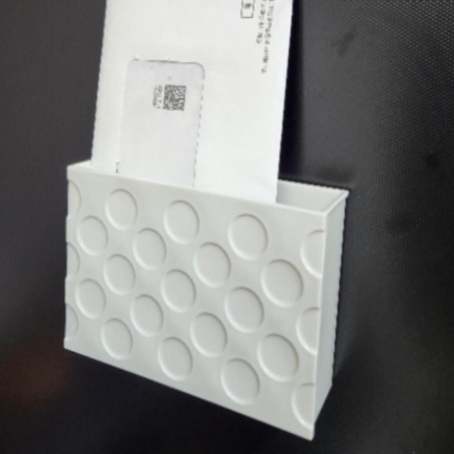 올피노 간편 와이드 냉장고자석 수납함 현관문 공과금 우편함 1p, 1개, 화이트