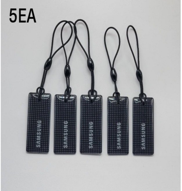 삼성도어락카드키 고리형 블랙 5개[EP], 5개, 블랙고리[EP]