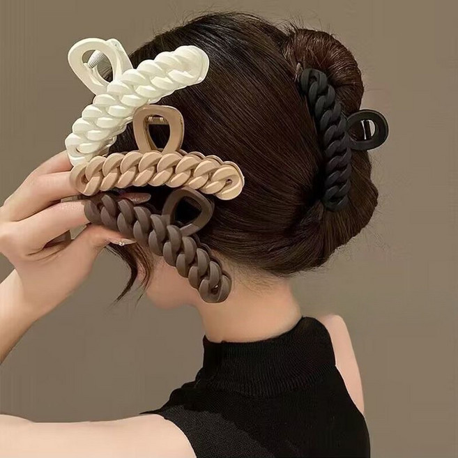 쑐뚀 포인트 체인 빅 집게핀 4종세트