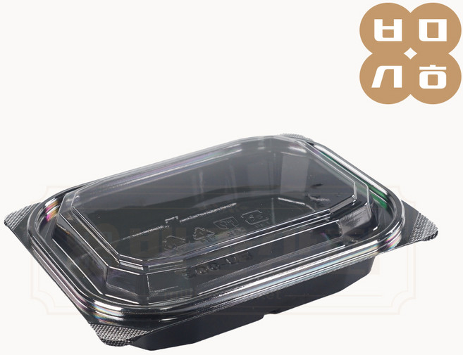 백만상회 [BU] 일회용 PET 반찬용기 003 흑색 600개세트[몸통+뚜껑], 1개, 600세트