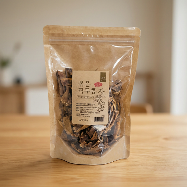 (천년누리/남영제약)카페인 없는 고소한 아침의 시작/국내산 작두콩 100%/고소한 볶은 작두콩 차, 150g, 3개, 1개입