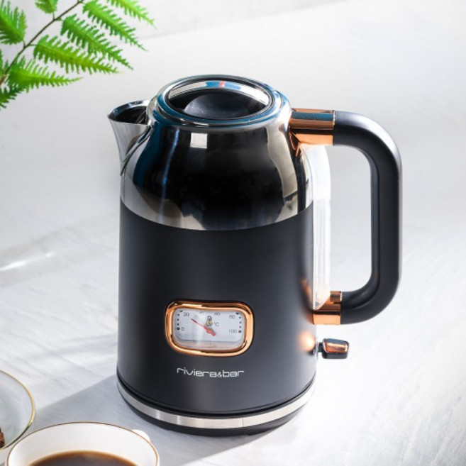 리비에랴앤바 레트로 전기주전자 1.7L대용량 고출력 포트 블랙 DK-81