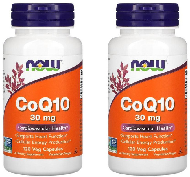 나우푸드 CoQ10 코큐텐 30mg 120캡슐x2팩, 120정, 2개