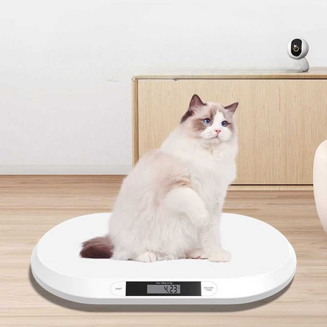 강아지 체중계 동물병원 고양이 반려견 대형견용 30kg 20kg 중소형 펫-화이트