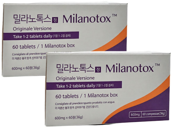 밀라노톡스 내돈내산 후기 밀라노톡스정 Milanotox, 2개, 60정