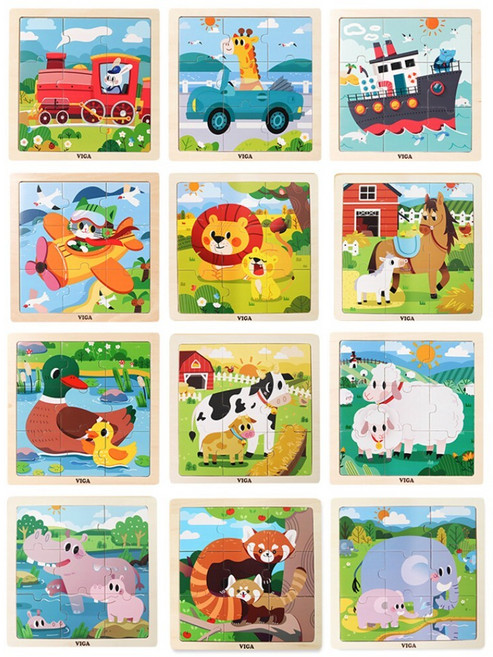 아기 생일 선물 9피스 직소퍼즐 12종 세트 아이퍼즐세트 퍼즐완구 아동선물 교구 아동