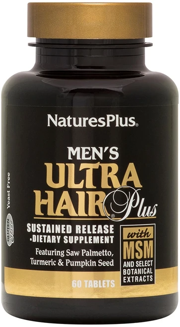 NaturesPlus 남성용 울트라 헤어 플러스 지속 방출 NaturesPlus Men's Ultra Hair Plus Sustained Release - 60 Tablets, 1개, 2.65g, 60정 - 쿠팡