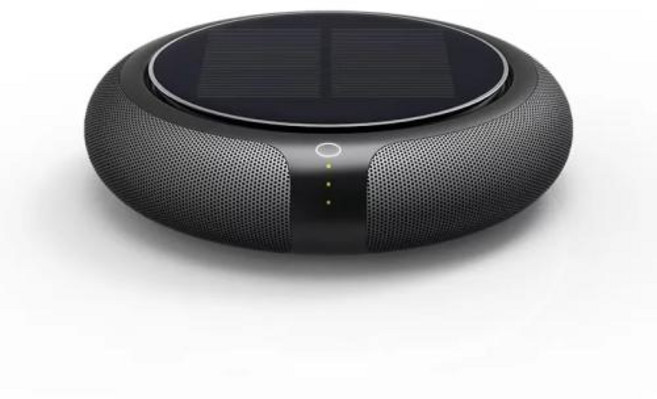 ILUDA 차량용공기청정기 공기정화기 자동차 및 가정용 이중 목적 음이온 공기 청정기 휴대용 HEPA 필터 유선 태양 에너지 옵션, black Solar energy