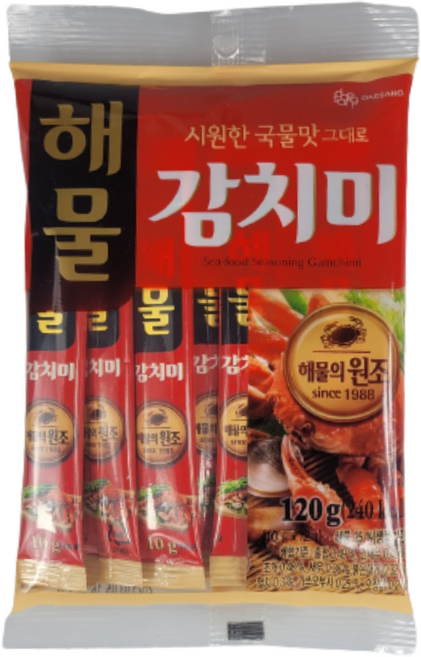 유니크앤몰 대상청정원 12P 감치미 버섯 해물 한우 120g 조미료 여행용 캠핑용, 12개