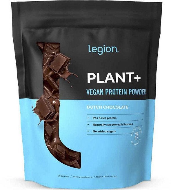 리전 플랜트+ 비건 프로틴 파우더 더치 초콜릿, 1개, 730g