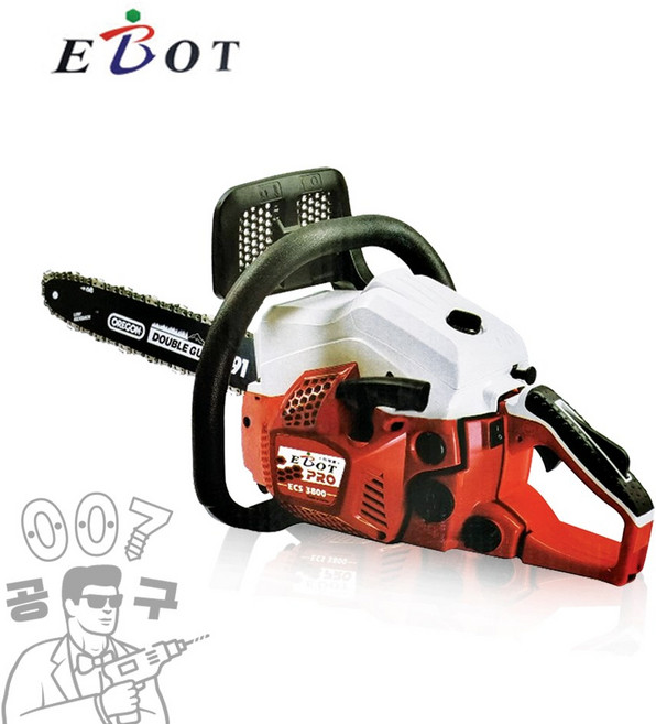 이보트 가성비갑 엔진톱 16인치 고성능 소형 2싸이클 가지치기 벌목 잔디 ECS3800 체인톱 기계톱 나무 절단기, 1개
