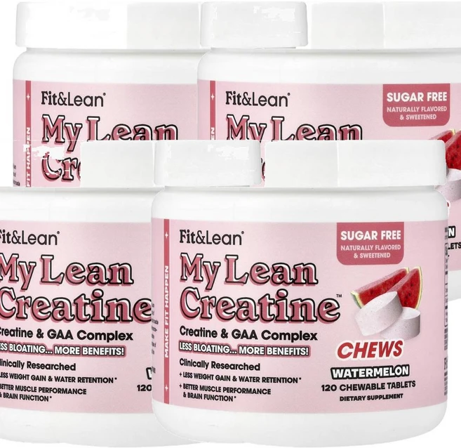 핏 앤 린 마이 린 크레아틴 츄 워터멜론 Fit & Lean My Lean Creatine™ Chews Watermelon 120정, 4개 - 쿠팡