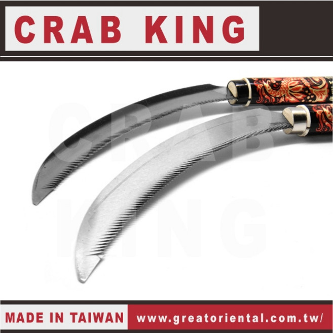 CRAB KING 優佐白鐵鋸鐮 鐮刀 除草, 1個, 編號：D334-0  規格：白鐵