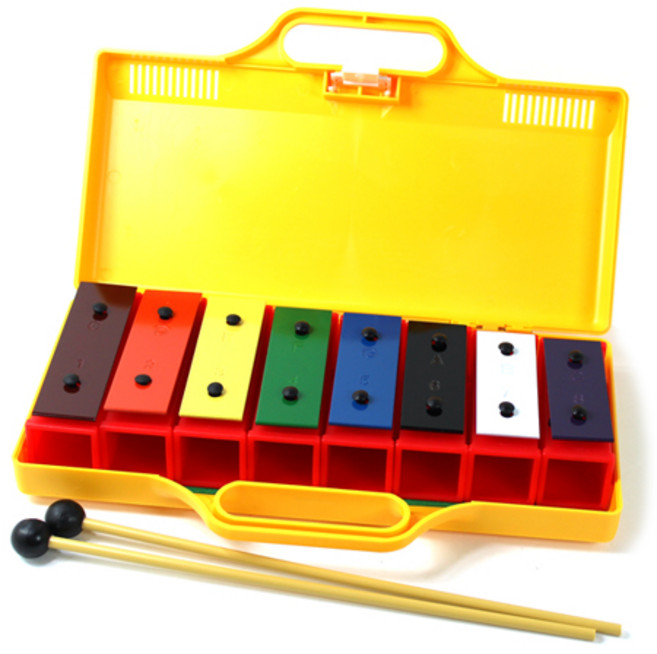 엔젤악기 APG-8C 8음 공명 실로폰/음악/준비물/신학기, 8판, 옐로우, 1개