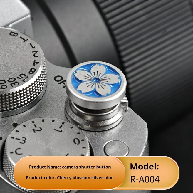 사쿠라 메탈 핫슈 커버 니콘 zfc z30 z72 gr3x gr2 xm5 x100vi XT50 셔터 버튼 장식 액세서리에 적합, 07 E-A004