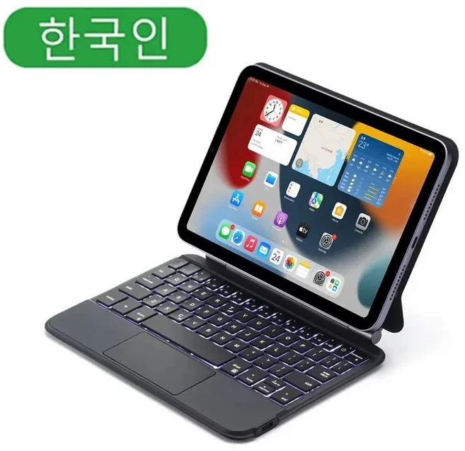 GOOJODOQ iPad Mini 6용 매직 키보드 케이스 6세대 플로팅 캔틸레버 스탠드 멀티 터치 트랙패드, 1