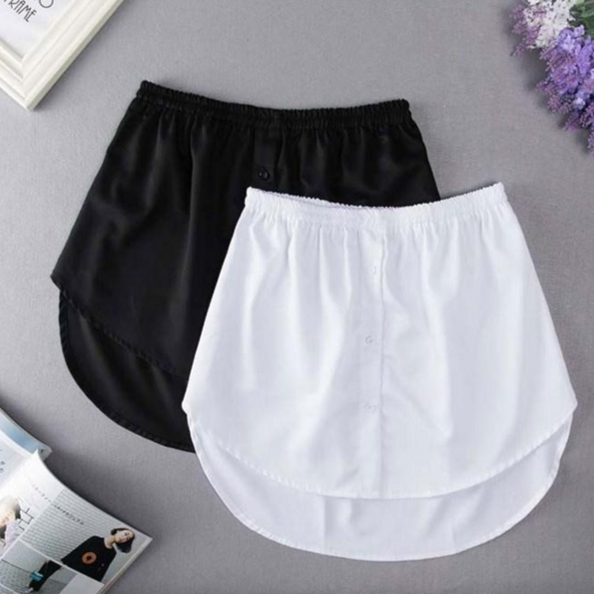 지니홀딩스 셔츠형 레이어드 스커트 2종 힙커버 엉덩이 가리개 맨투맨 이너 레깅스 치마