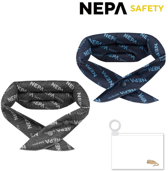 네파 프레시 쿨스카프 아이스 넥쿨러, 그레이+네이비