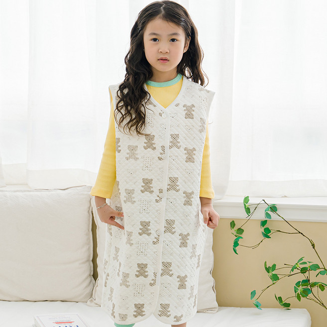 꾸미 조끼 면누비 아동수면조끼 유아수면조끼