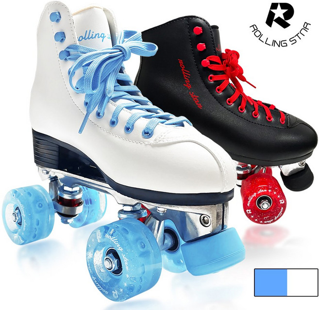 롤링스타 RS700 롤러장 롤러스케이트 롤러슈즈 발광휠 LED 바퀴 화이트, 1개