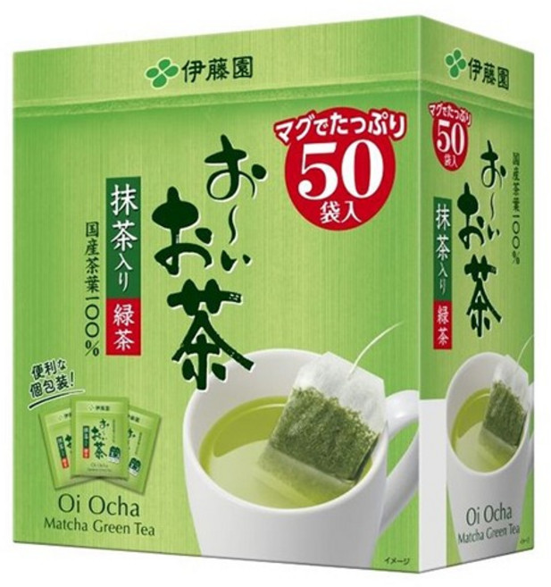 이토엔 오이오차 녹차 에코티백 50개입, 1개, 50개, 1.8g
