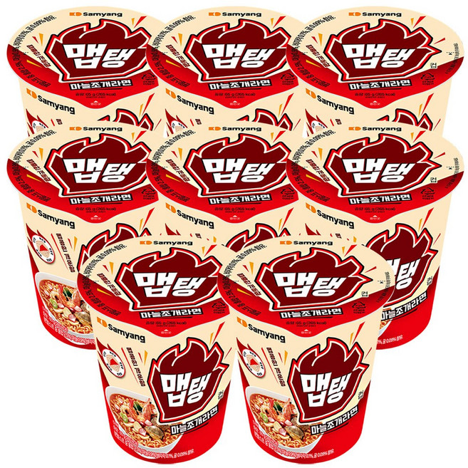 삼양 맵탱 마늘조개라면 65g, 8개