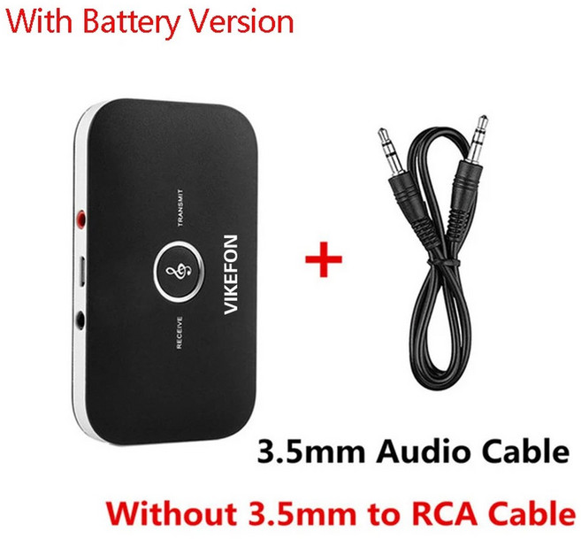 블루투스 5.0 오디오 송신기 수신기 RCA 3.5mm AUX 잭 USB 동글 스테레오 음악 무선 어댑터 차량용 키트 PC TV 헤드폰, 블루투스 v5.0, 3.5mm 3