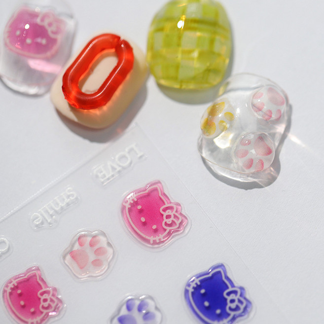 캔디스토어 투명 젤리 네일스티커 프로 감성 아트라인, 1개, A