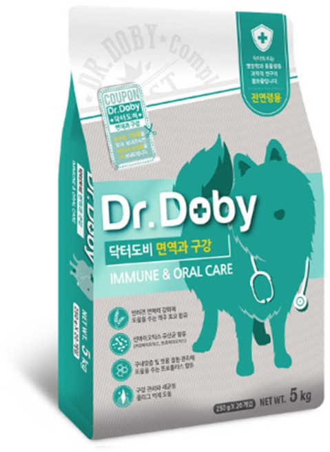 닥터도비 면역과 구강 5kg(250g x20) 염증관리 사료, 5kg, 1개
