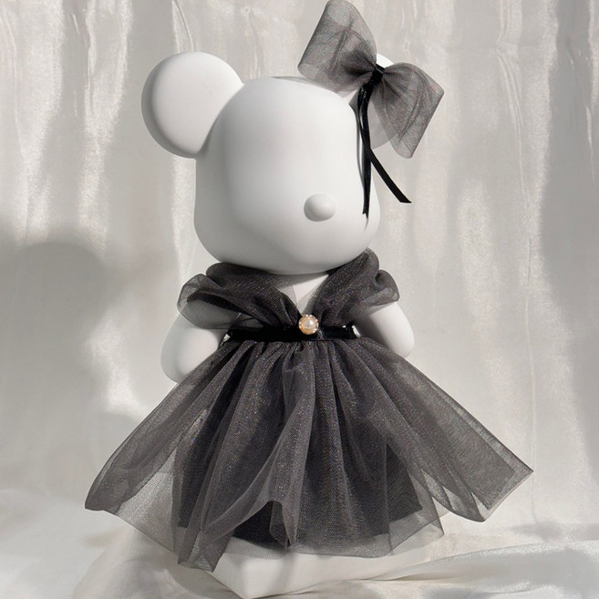 28cm 대형 석고방향제 토이베어, 블랙 웨딩드레스 (여), 에어디향