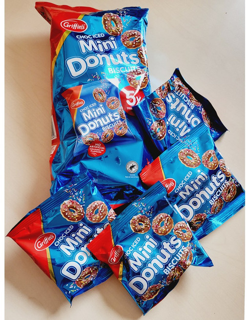 그리핀 초크 아이스드 미니 도넛츠 쿠키 개별포장, 6개, 125g